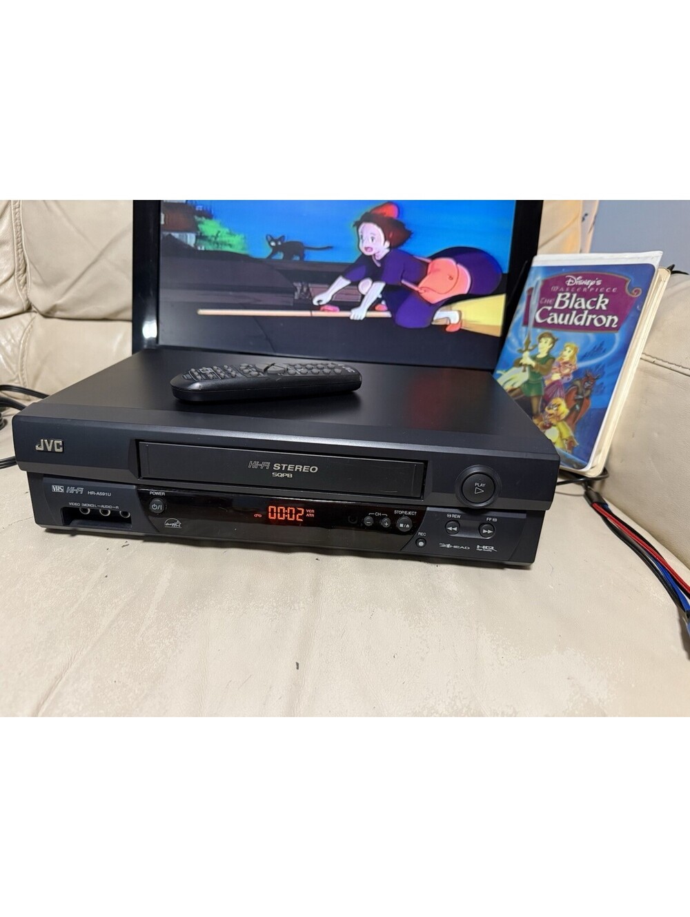 JVC HR-A591U VCR 4-Head Hi-Fi Stereo Video Cassette Recorder , Working W/remote